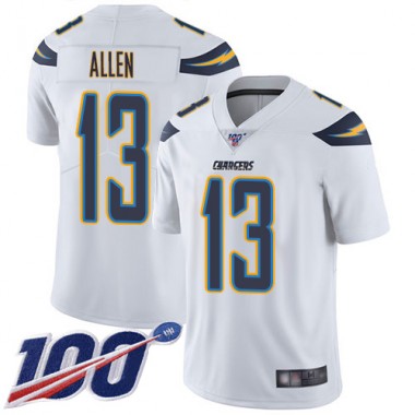 Los Angeles Chargers NFL Football Keenan Allen White Jersey Youth Limited  #13 Road 100th Season Vapor Untouchable